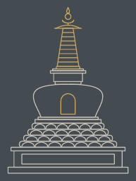 Strichzeichnung Lotus-Stupa