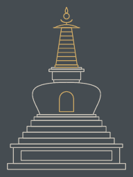 Strichzeichnung Erleuchtungs-Stupa